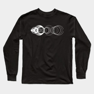 Recaman Sequence Horizontal, White Long Sleeve T-Shirt